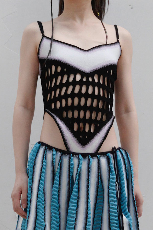 NAN KNITS gradient eye camisole 22051730 black